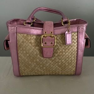 Coach straw purse